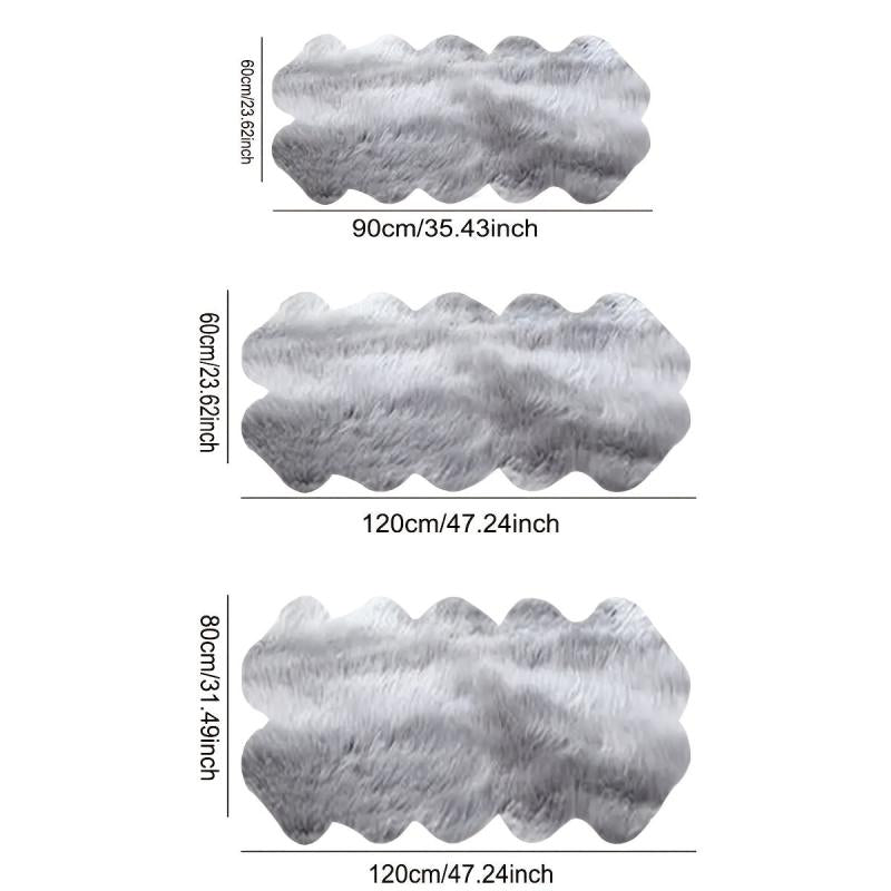 Faux Fur Rug Fluffy Shaggy Area Rug Gray