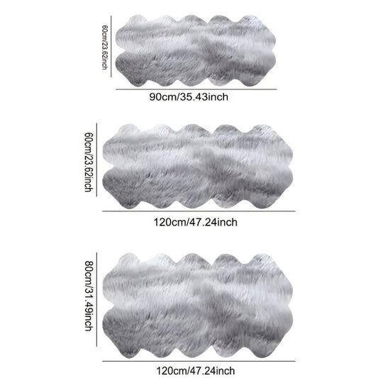 Faux Fur Rug Fluffy Shaggy Area Rug Gray