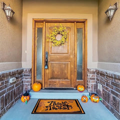 Halloween Door Mat Outdoor Trick Or Treat Doormat Rubber Non Slip Backing Funny