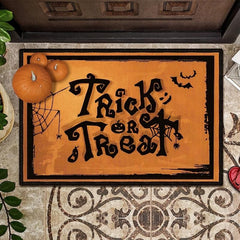 Halloween Door Mat Outdoor Trick Or Treat Doormat Rubber Non Slip Backing Funny