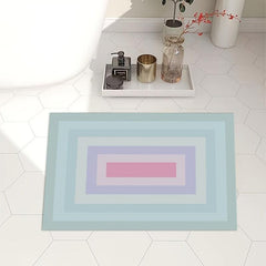 Soft Multicolored Bath Rug Non Slip Quick Dry Absorbent Diatom Mud Material