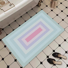 Soft Multicolored Bath Rug Non Slip Quick Dry Absorbent Diatom Mud Material