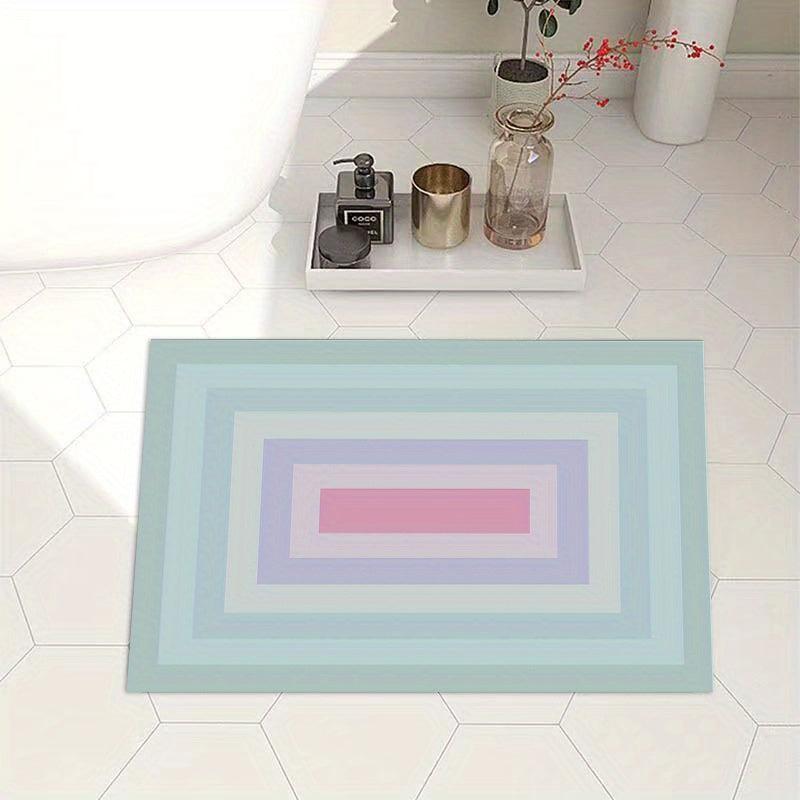 Soft Multicolored Bath Rug Non Slip Quick Dry Absorbent Diatom Mud Material