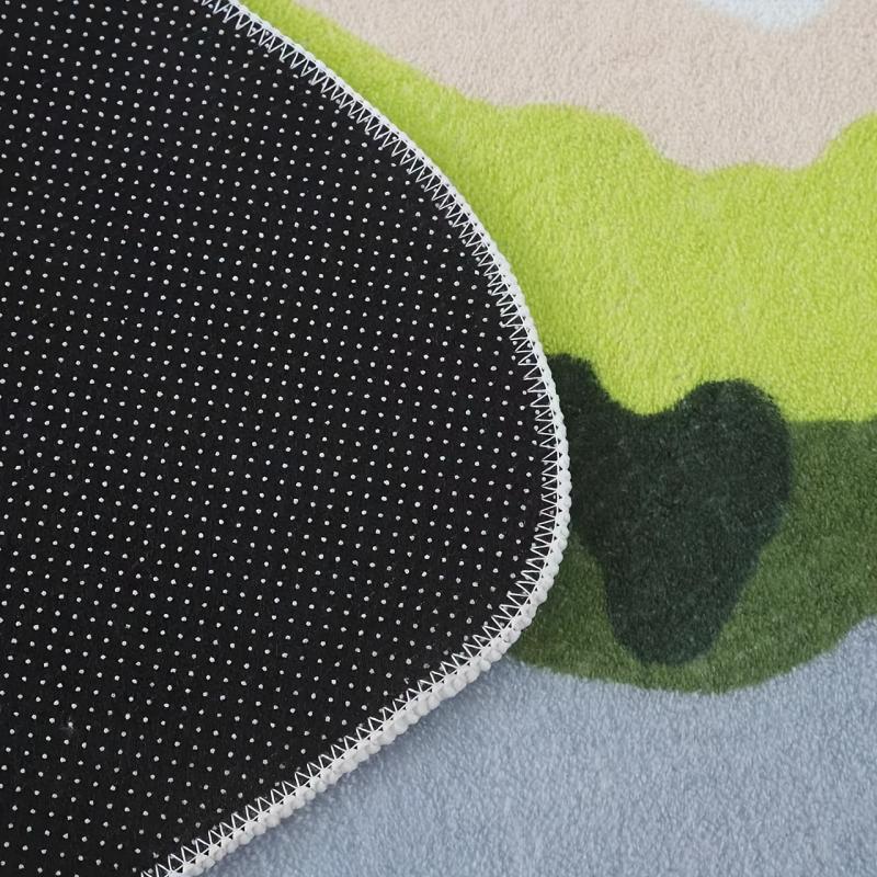 Colorful Cloud Rug Irregular Shape Area Rugs Abstract Polyester Carpet