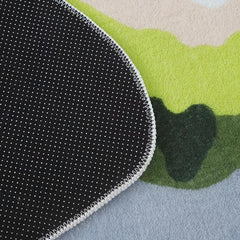 Colorful Cloud Rug Irregular Shape Area Rugs Abstract Polyester Carpet
