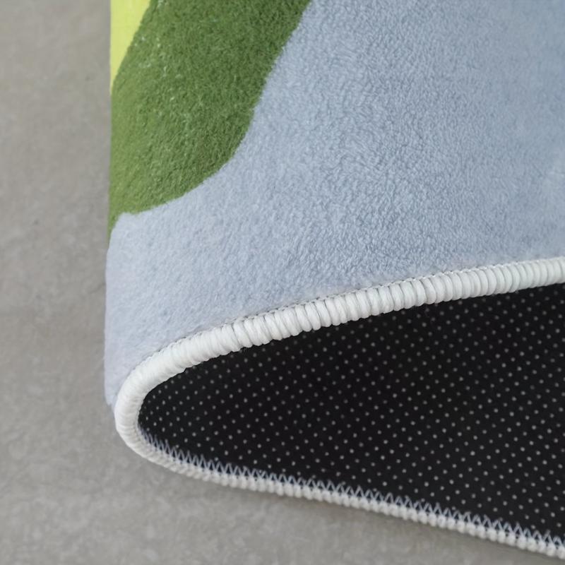 Colorful Cloud Rug Irregular Shape Area Rugs Abstract Polyester Carpet