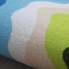 Colorful Cloud Rug Irregular Shape Area Rugs Abstract Polyester Carpet