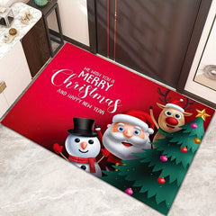 Christmas Door Mat Washable Non Slip Floor Doormat Indoor Entryway Rug