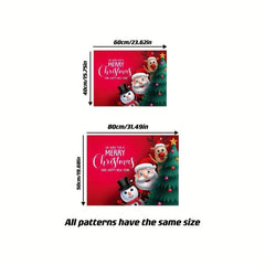 Christmas Door Mat Washable Non Slip Floor Doormat Indoor Entryway Rug