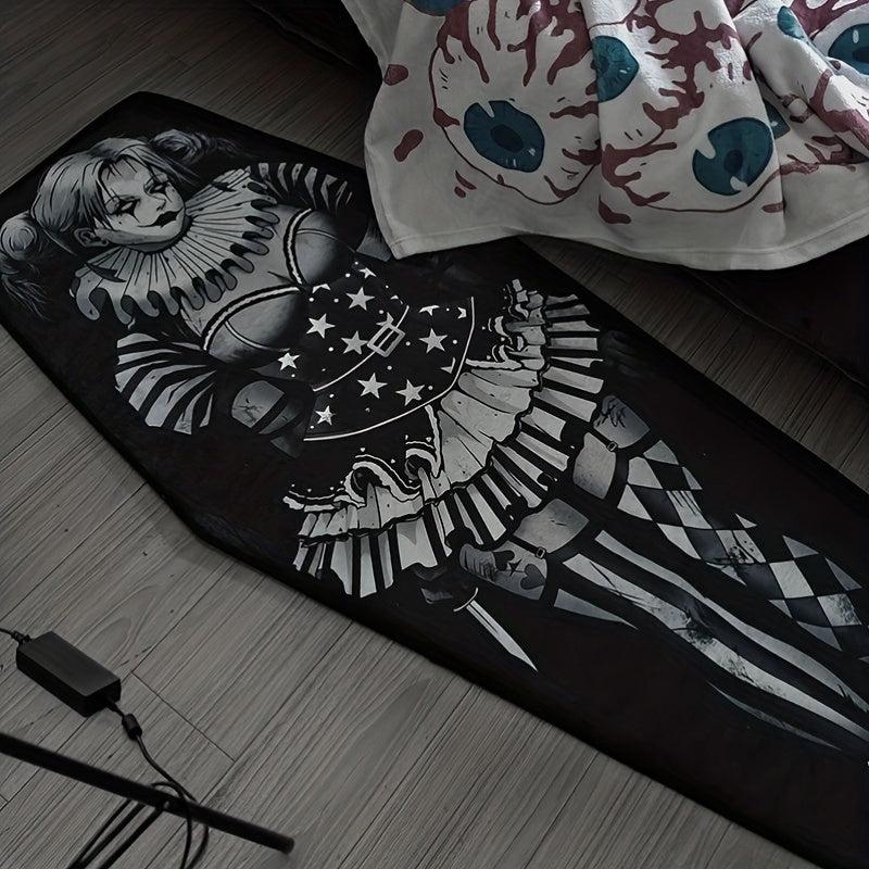 Gothic Coffin Rug Halloween Decor Soft Rug for Bedroom Living Room
