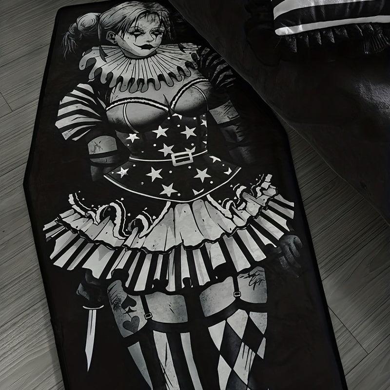 Gothic Coffin Rug Halloween Decor Soft Rug for Bedroom Living Room