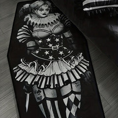 Gothic Coffin Rug Halloween Decor Soft Rug for Bedroom Living Room