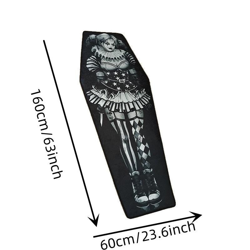 Gothic Coffin Rug Halloween Decor Soft Rug for Bedroom Living Room