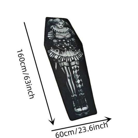 Gothic Coffin Rug Halloween Decor Soft Rug for Bedroom Living Room