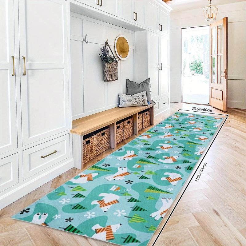 Non Slip Laundry Room Area Rug Soft Machine Washable Stair Carpet Runner