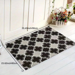 Durable Geometric Welcome Doormat Low Pile Front Door Mat
