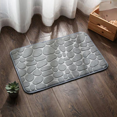 Coral Velvet Stone Pressure Flower Door Mat