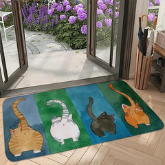 Cat Tail Bedroom Area Rug Non Slip Absorbent Doormats