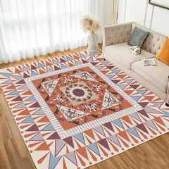 Vintage Area Rug Faux Cashmere Persian Rug Anti Slip TPR Backing