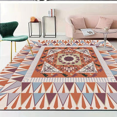 Vintage Area Rug Faux Cashmere Persian Rug Anti Slip TPR Backing