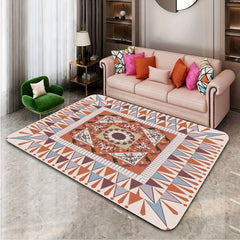 Vintage Area Rug Faux Cashmere Persian Rug Anti Slip TPR Backing
