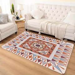 Vintage Area Rug Faux Cashmere Persian Rug Anti Slip TPR Backing
