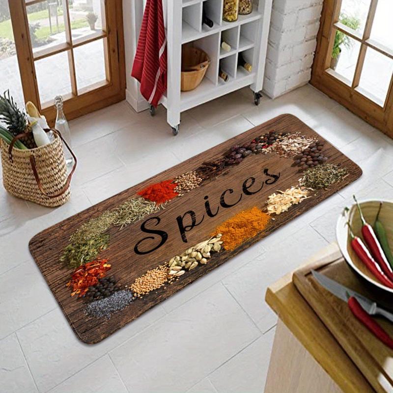 Anti Fatigue Floor Mat Laundry Room Runner Rugs Cooking Herbs Spices Kitchen Rug