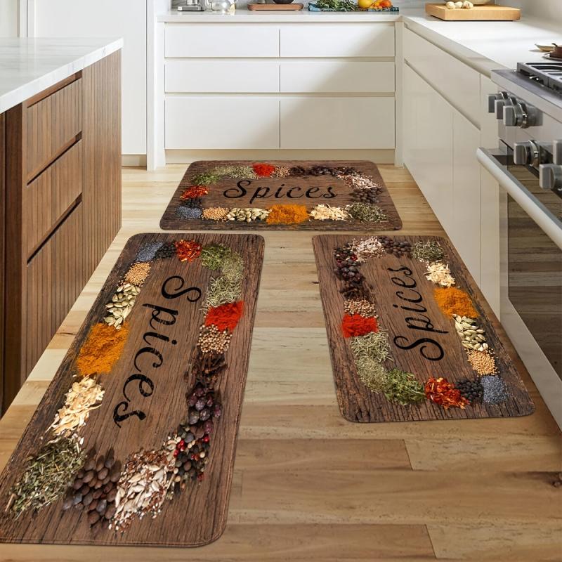 Anti Fatigue Floor Mat Laundry Room Runner Rugs Cooking Herbs Spices Kitchen Rug