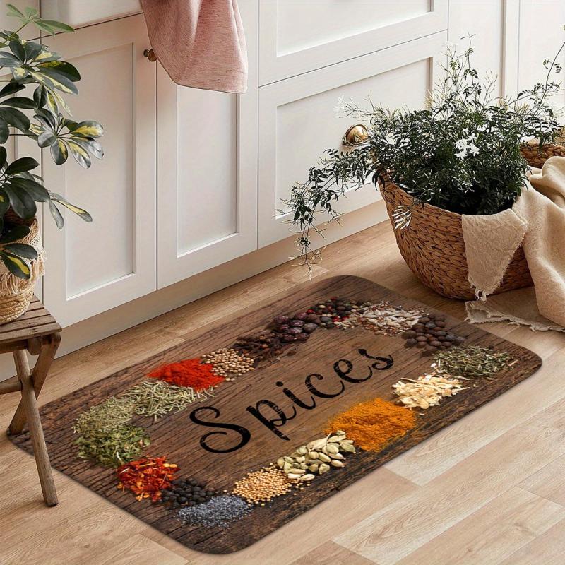 Anti Fatigue Floor Mat Laundry Room Runner Rugs Cooking Herbs Spices Kitchen Rug