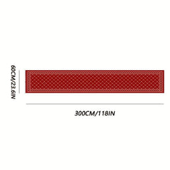 Long Red Plaid Strip Rug Soft Flannel Kitchen Floor Mat Non slip proof Floor Mat