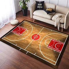 Basketball Court Pattern Carpet Door Floor Mat Non-slip Living Room Decor Rug