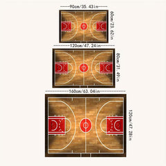 Basketball Court Pattern Carpet Door Floor Mat Non-slip Living Room Decor Rug