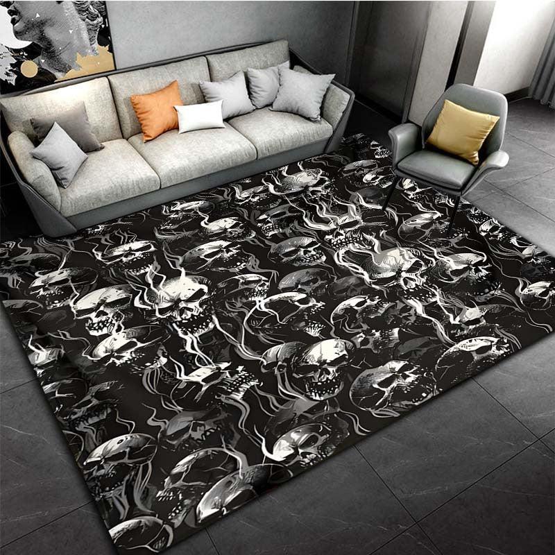 Skull Pattern Halloween Carpet Door Floor Mat Non slip Floor Mat