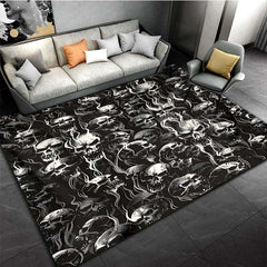 Skull Pattern Halloween Carpet Door Floor Mat Non slip Floor Mat