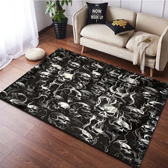 Skull Pattern Halloween Carpet Door Floor Mat Non slip Floor Mat