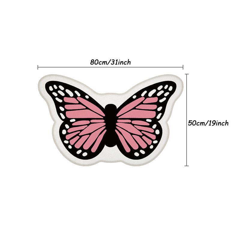 Children Bedroom Carpet Cartoon Butterfly Plush Rug Home Decoration