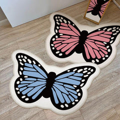 Children Bedroom Carpet Cartoon Butterfly Plush Rug Home Decoration