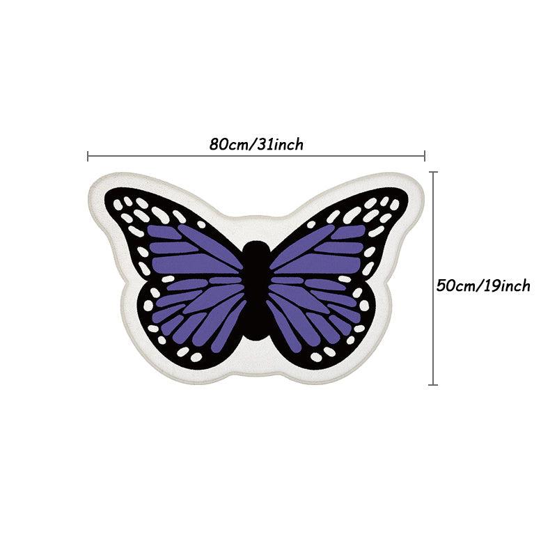 Children Bedroom Carpet Cartoon Butterfly Plush Rug Home Decoration