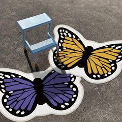 Children Bedroom Carpet Cartoon Butterfly Plush Rug Home Decoration