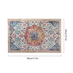 Boho Floral Area Rug Non Slip Entryway Rug for Bedroom Bathroom Kitchen
