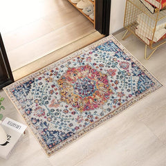 Boho Floral Area Rug Non Slip Entryway Rug for Bedroom Bathroom Kitchen