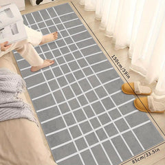 Soft Non-Slip Nordic Bedroom Carpet Machine Washable Runner Rug