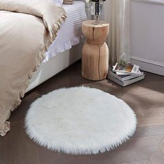 Soft Round Fluffy Rug for Daily Household Use