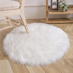 Soft Round Fluffy Rug for Daily Household Use