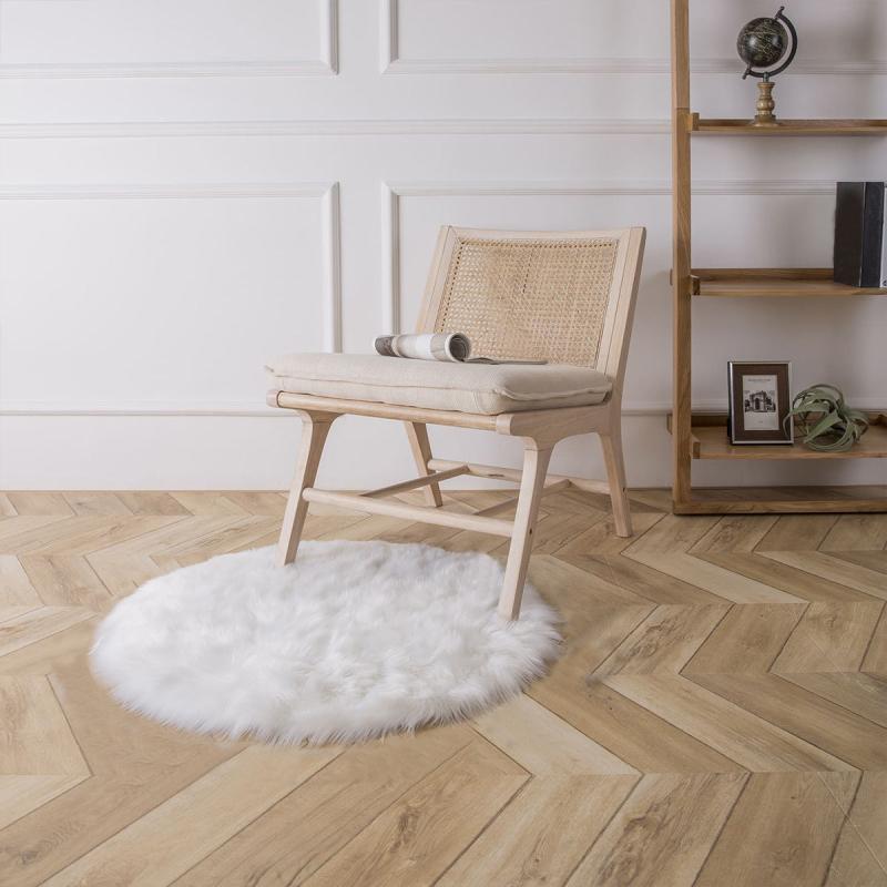 Soft Round Fluffy Rug for Daily Household Use