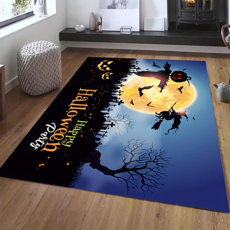 1pc HAPPY HALLOWEEN Kitchen Rug Non slip Washable Halloween Bedside Rug
