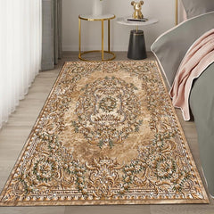 Golden Printed Area Rug Floor Mat Indoor Floor Rug Living Room Bedroom Home Deco