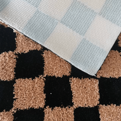 Checkerboard Floor Mat Absorbent Non Slip Thick Carpet Bathroom Bedroom Entryway