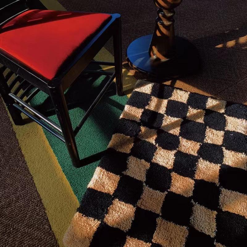 Checkerboard Floor Mat Absorbent Non Slip Thick Carpet Bathroom Bedroom Entryway