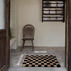 Checkerboard Floor Mat Absorbent Non Slip Thick Carpet Bathroom Bedroom Entryway